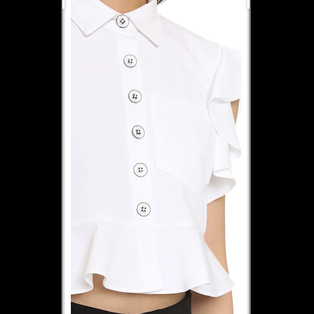Crop-Top Button-Down Top - Picture 2 of 4